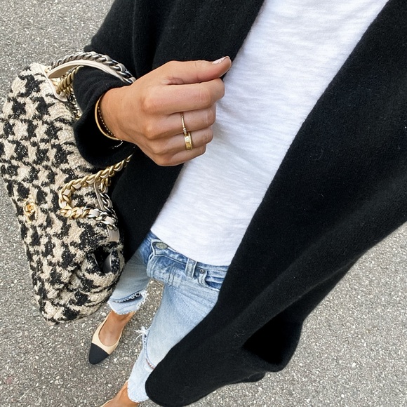 Jenni Kayne Merino Wool-Blend Sweater Coat Black Size Small. - Picture 3 of 4